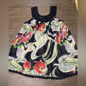 KC Chaudry Women Sleeveless Scoop Knit Artsy Floral Light Weight Top Size S
NWT